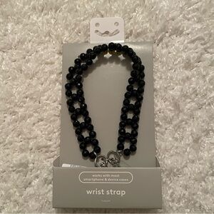 Heyday Black Beaded Wrist Strap NWT